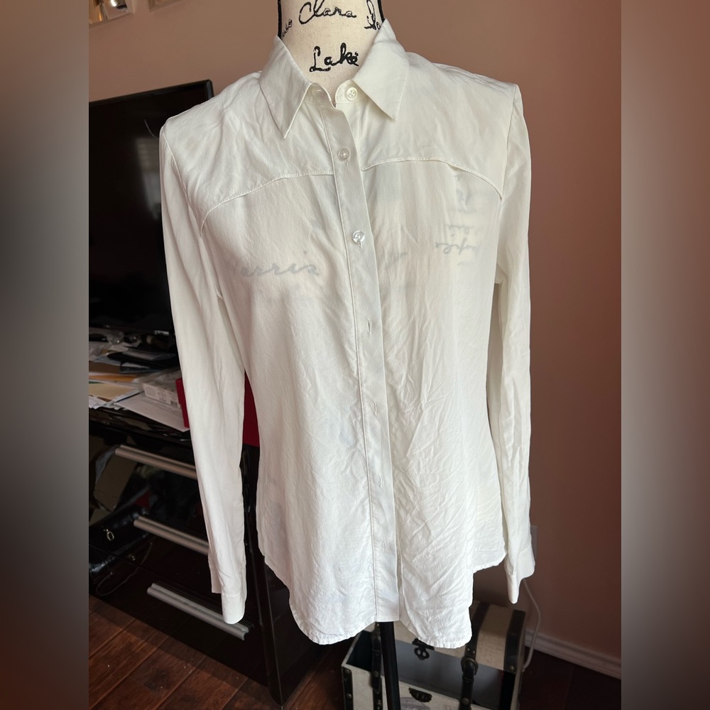 Slate and stone Silk Blouse